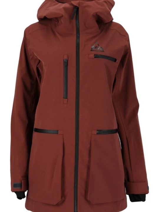 Foto van product SOS Functionele jas 'Silverton' donkerrood
