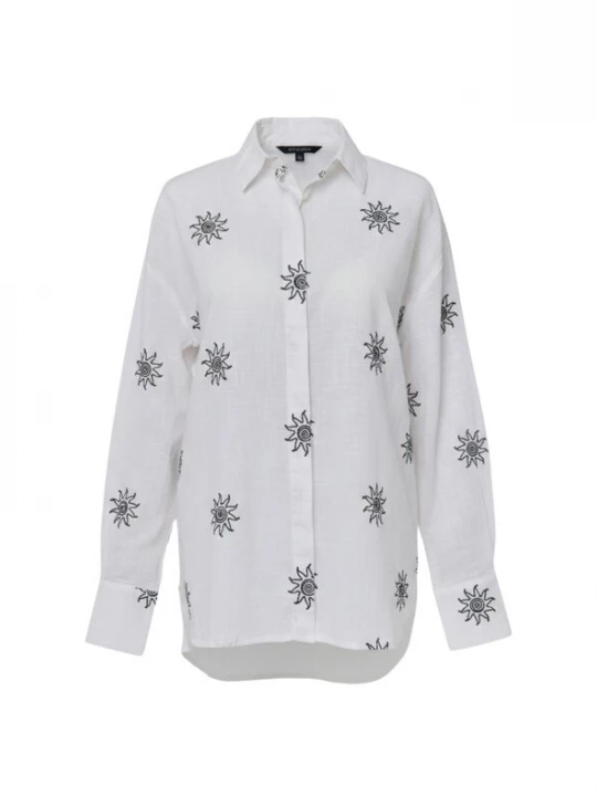 Foto van product South Beach Blouse marine / wit