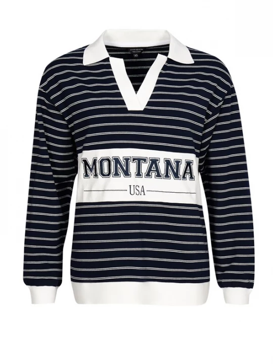Foto van product South Beach Shirt ' Montana' navy / wit
