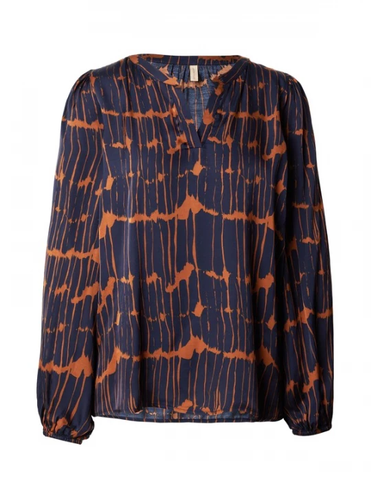 Foto van product Soyaconcept Blouse 'ARLETTE 1' navy / cognac