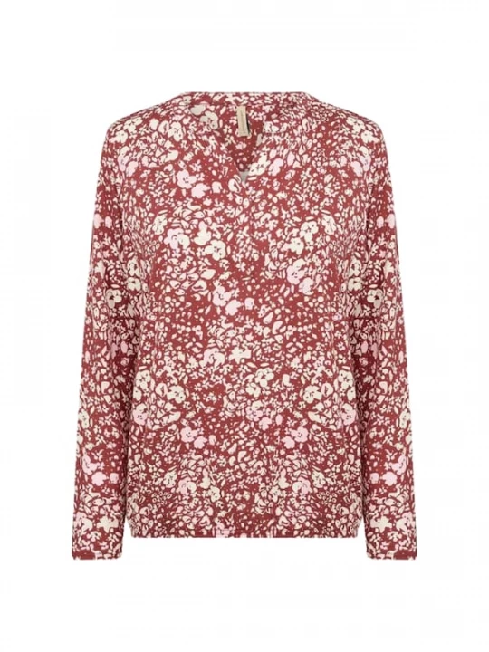 Foto van product Soyaconcept Blouse 'Felicity' kersrood / wolwit