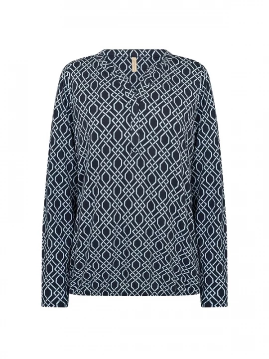 Foto van product Soyaconcept Blouse 'Felicity' navy / lichtblauw