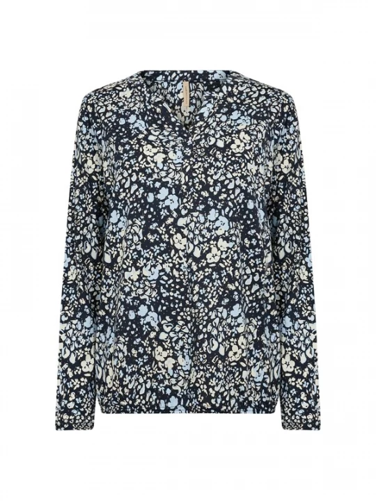 Foto van product Soyaconcept Blouse 'Felicity' navy / lichtblauw / wolwit