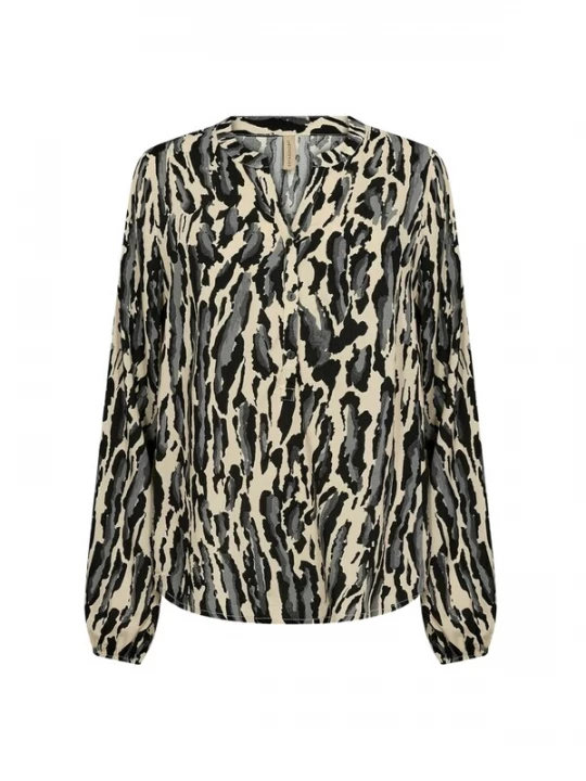 Foto van product Soyaconcept Blouse 'Iona 1' beige / grijs / zwart