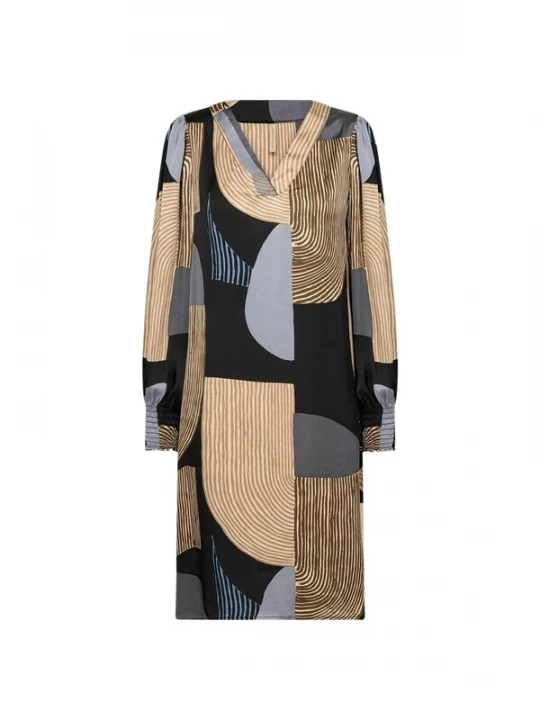 Foto van product Soyaconcept Blouse 'Nadika 2' sand / lichtblauw / bruin / zwart
