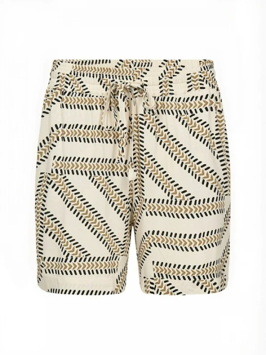 Foto van product Soyaconcept Broek 'Felia' lichtgeel / geel gemêleerd / zwart