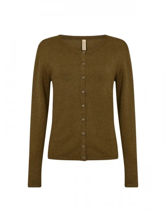 Foto van product Soyaconcept Gebreid vest 'Dollie 446' olijfgroen