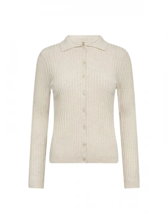 Foto van product Soyaconcept Gebreid vest 'Fetima 2' crème