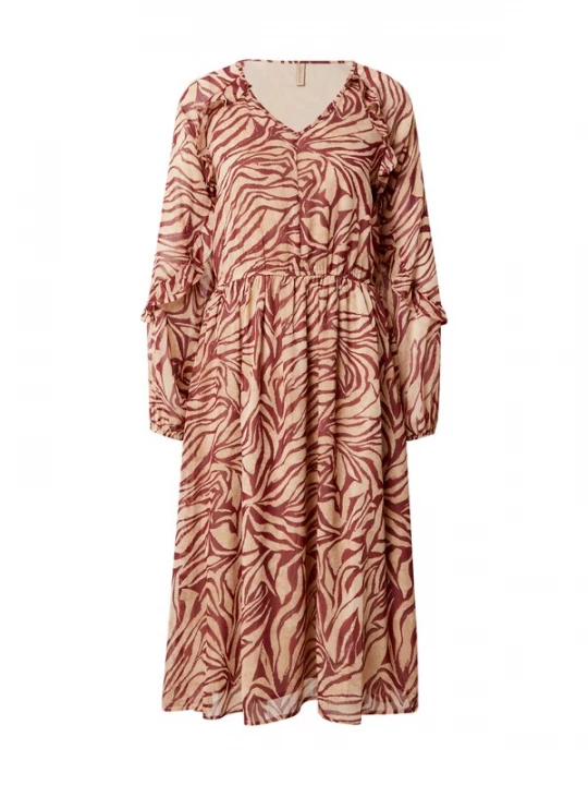 Foto van product Soyaconcept Jurk 'VALBORG 2' beige / roestrood