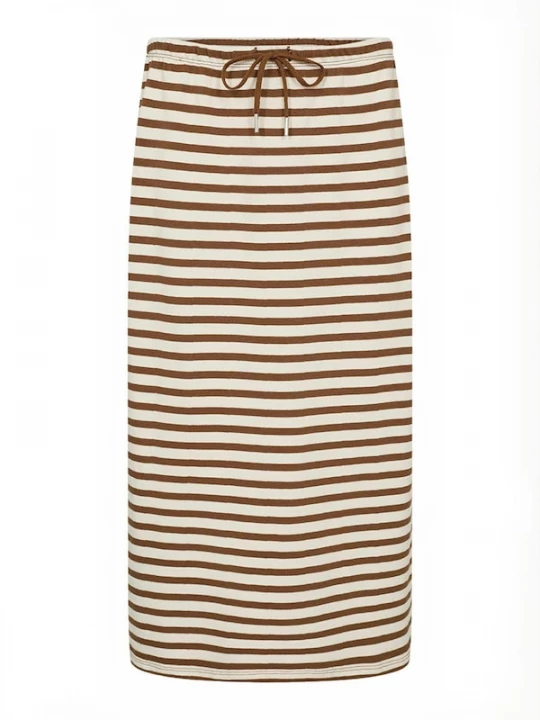 Foto van product Soyaconcept Rok 'Fidelia' lichtbeige / bruin