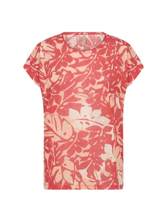 Foto van product Soyaconcept Shirt 'Aretha' beige gemêleerd / rood