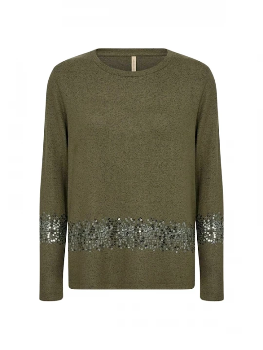 Foto van product Soyaconcept Shirt 'Biara 125' olijfgroen / zilver