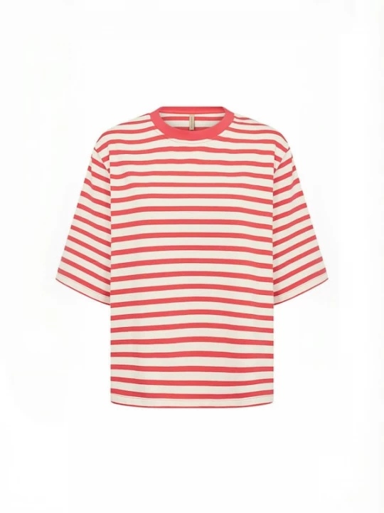 Foto van product Soyaconcept Shirt 'Fidelia' knalrood / lichtrood