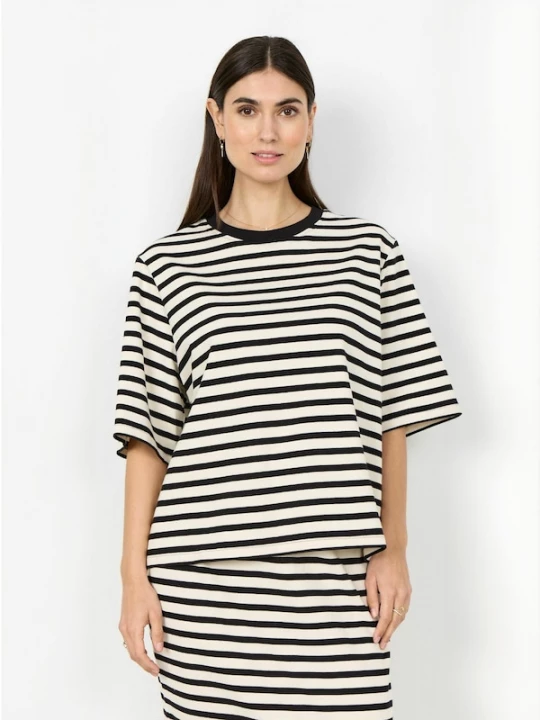 Foto van product Soyaconcept Shirt 'Fidelia' zwart / wit