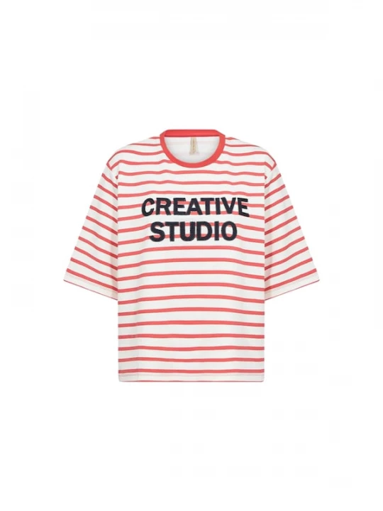 Foto van product Soyaconcept Shirt ' SC-BARNI ' rood / zwart / wit