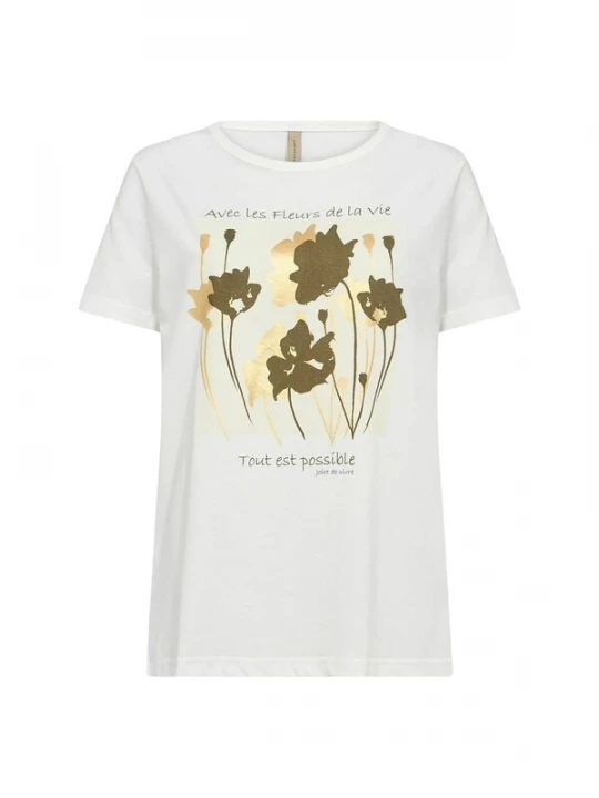 Foto van product Soyaconcept Shirt 'SC-DERBY FP 56' geel / olijfgroen / offwhite