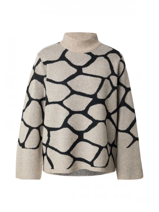 Foto van product Soyaconcept Trui 'ANCONA 2' taupe / zwart