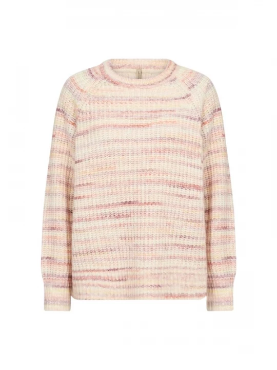 Foto van product Soyaconcept Trui 'Berete' sand / pitaja roze / pastelroze