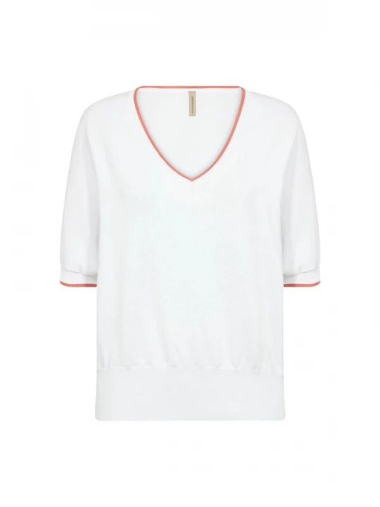 Foto van product Soyaconcept Trui ' DOLLIE' bloedrood / wit