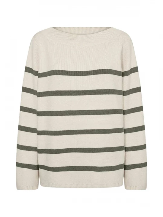Foto van product Soyaconcept Trui ' SC-KANITA STRIPE 21. ' watermeloen rood