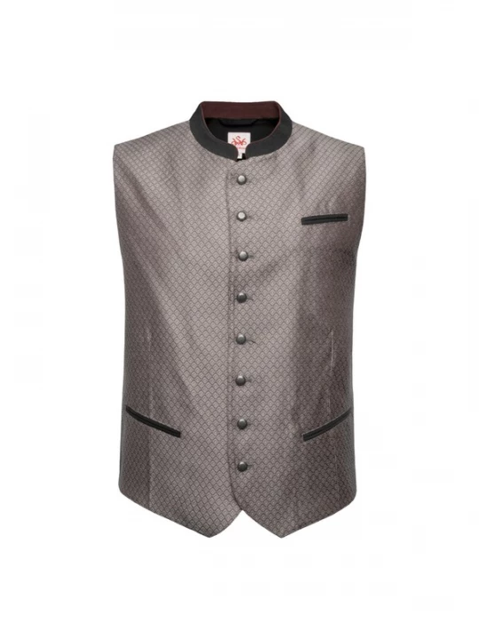 Foto van product SPIETH & WENSKY Bodywarmer 'Daniel' grijs / bourgogne / zwart