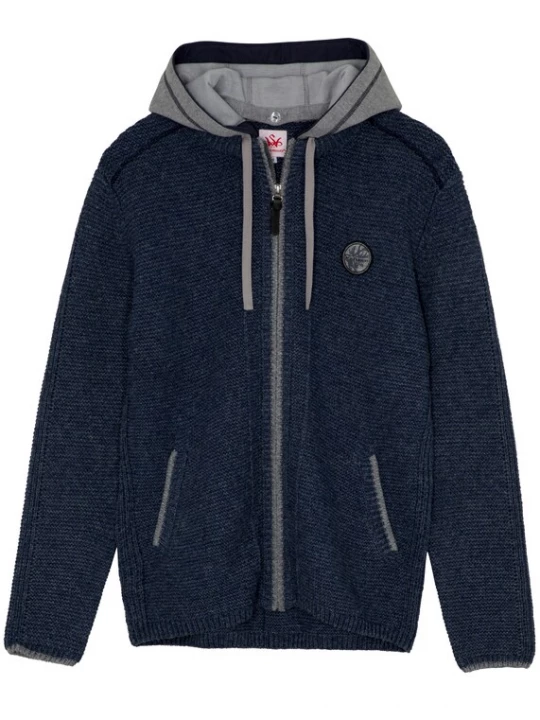 Foto van product SPIETH & WENSKY Gebreid vest 'Echo' donkerblauw / grijs
