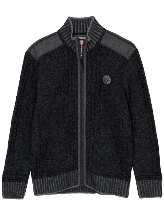 Foto van product SPIETH & WENSKY Gebreid vest 'Erato' donkergrijs / grijs gemêleerd