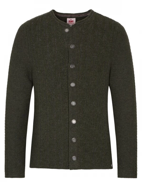 Foto van product SPIETH & WENSKY Gebreid vest 'Gent' olijfgroen