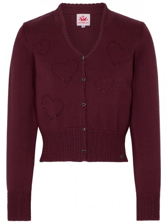 Foto van product SPIETH & WENSKY Gebreid vest 'Gosina' donkerrood