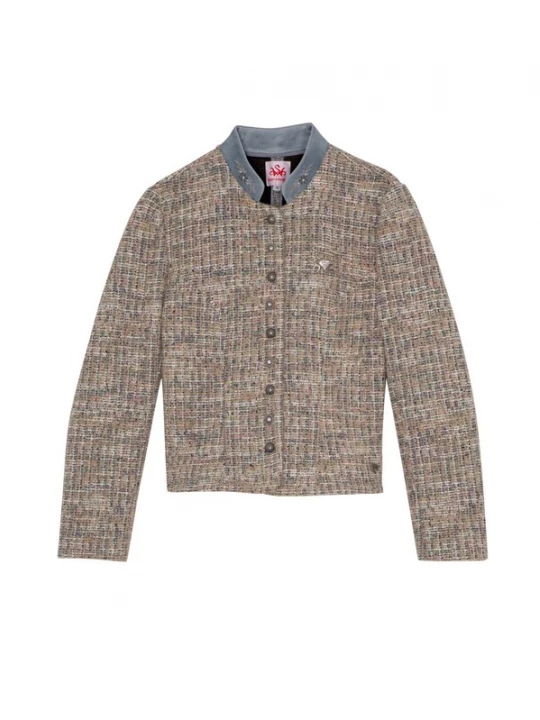 Foto van product SPIETH & WENSKY Tussenjas 'Baiser' grijs / taupe / zilver / wit