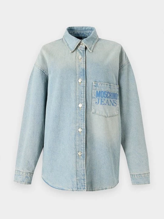 Foto van product Spijkerjas MOSCHINO lichtblauw denim