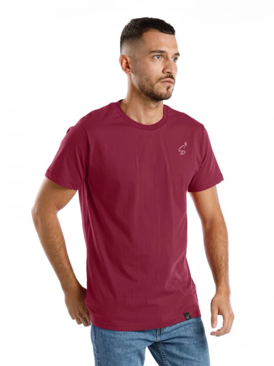 Foto van product SPITZBUB Shirt 'Look Up!' donkerrood / wit