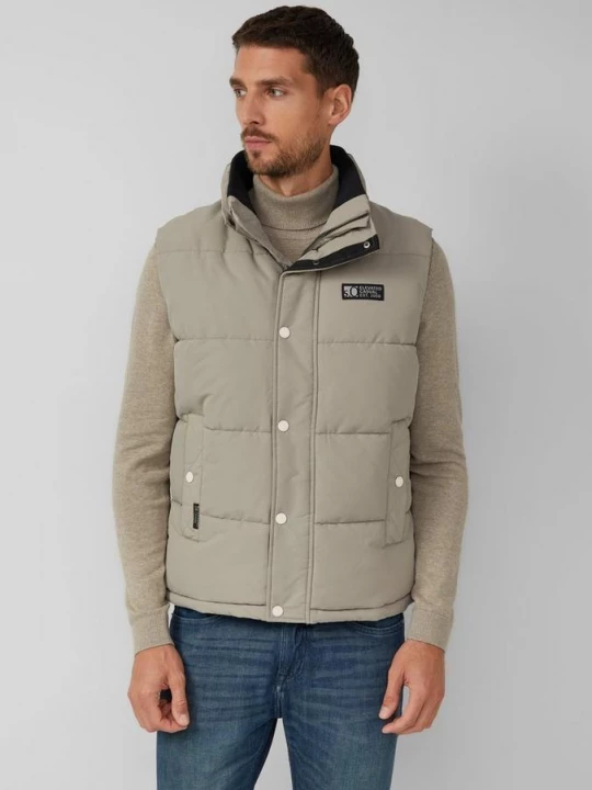 Foto van product Sportief gewatteerd vest met logodetails s.Oliver beżowy