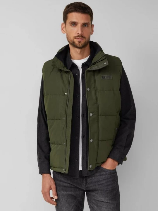 Foto van product Sportief gewatteerd vest met logodetails s.Oliver olijfgroen
