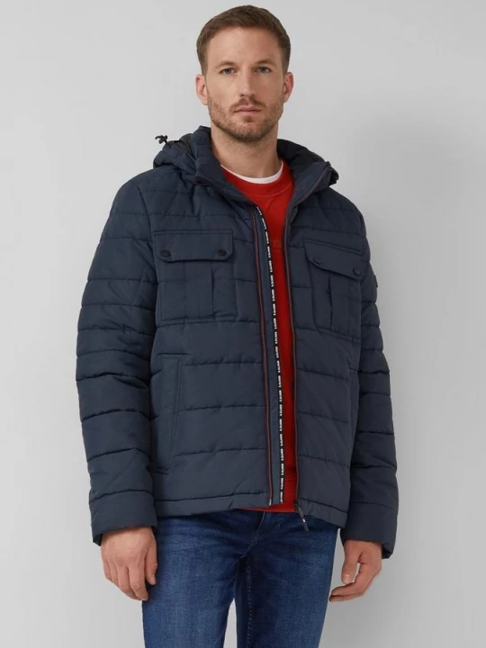 Foto van product Sportief pufferjack met afneembare capuchon s.Oliver blauw