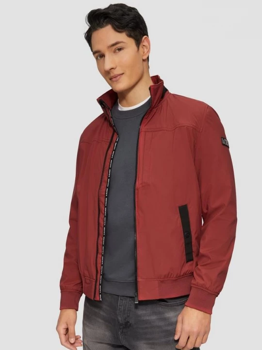 Foto van product Sportief softshell jack met logoband s.Oliver rood