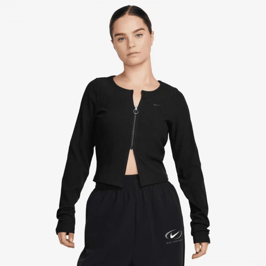 Foto van product Sportswear Chill Knit Rib Full-Zip Cardigan Nike zwart