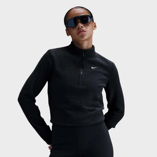 Foto van product Sportswear Phoenix Plush Slim Long-Sleeve Cozy Fleece 1 / 2-Zip Top Nike zwart