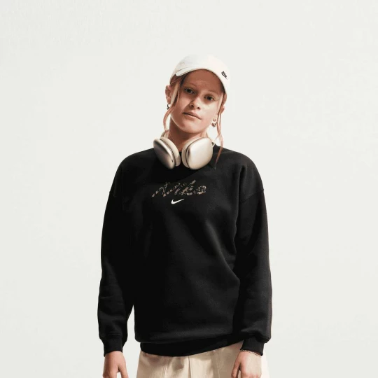 Foto van product Sportswear Studio Fleece Oversized Crew All-Over-Print Jordan zwart