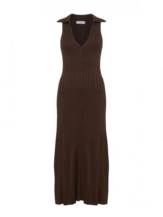 Foto van product St MRLO Gebreide jurk 'KELSY' chocoladebruin