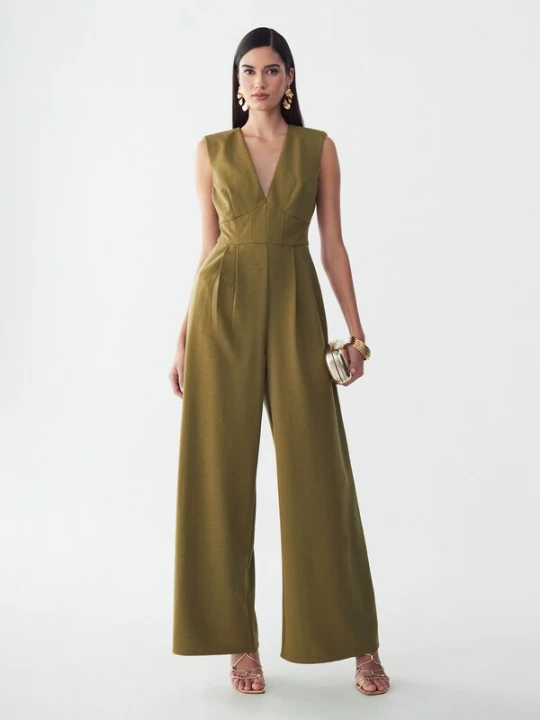 Foto van product St MRLO Jumpsuit 'Aurora' olijfgroen