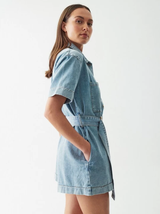 Foto van product St MRLO Jumpsuit 'Marcy' blauw denim