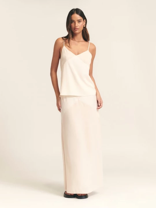 Foto van product St MRLO Rok 'SHADOW MAXI SKIRT' nude