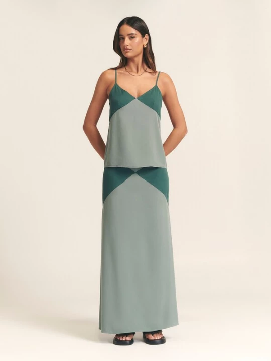 Foto van product St MRLO Rok 'SHADOW' smaragd / pastelgroen