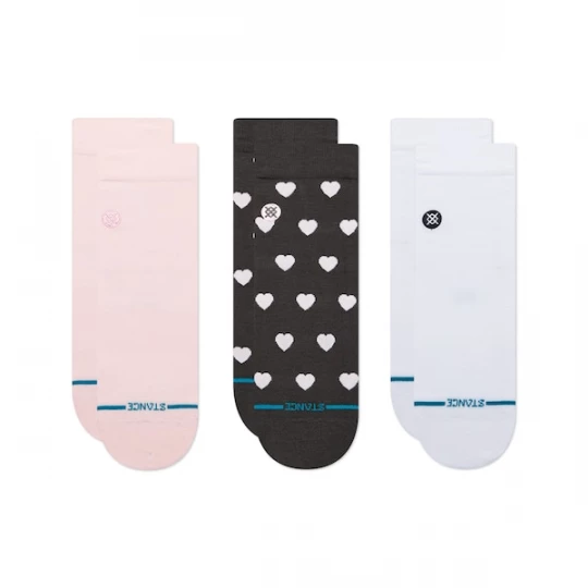 Foto van product Stance Sokken 'Hearts Lowrider' rosa / zwart / wit