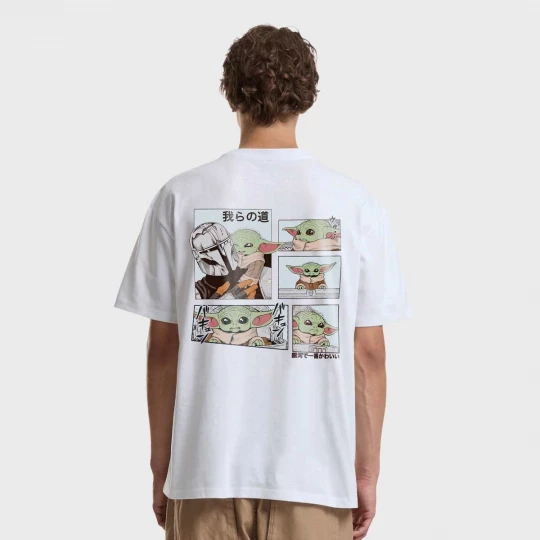Foto van product Star Wars Mandalorian Anime Loose Tee Mister Tee wit