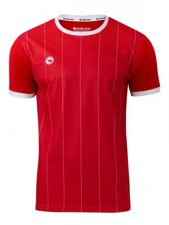 Foto van product Stark Soul Functioneel shirt 'Pinstripes' rood / wit