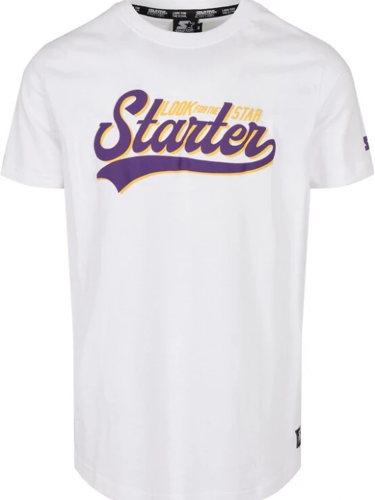 Foto van product Starter Black Label Shirt limoen / donkerlila / wit