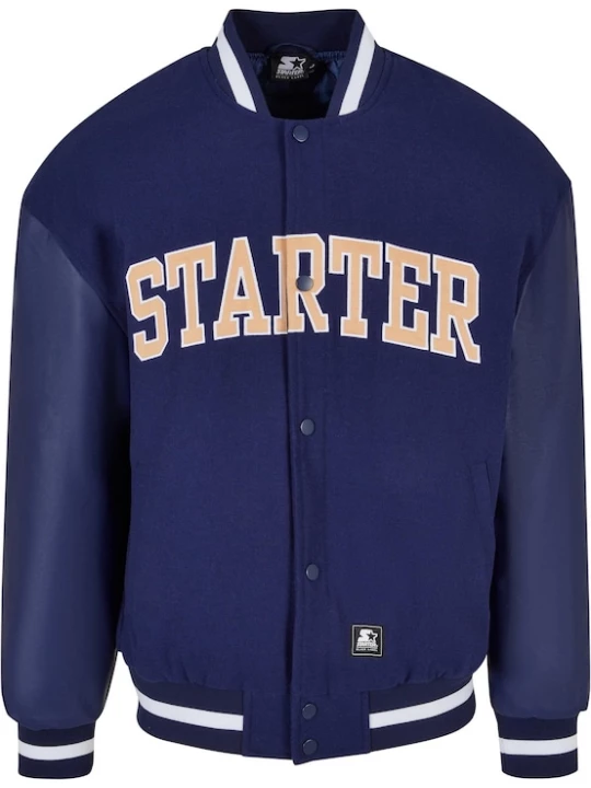 Foto van product Starter Black Label Tussenjas marine / lichtoranje / wit