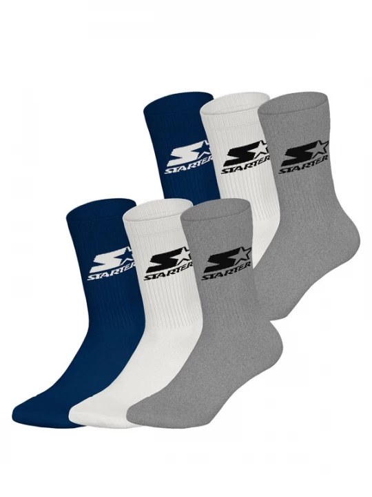 Foto van product Starter Sokken navy / grijs gemêleerd / zwart / wit